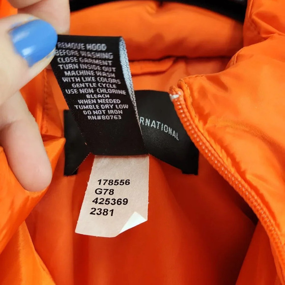 Moda International Down Coat Womens XL  Orange - Picture 5 of 13